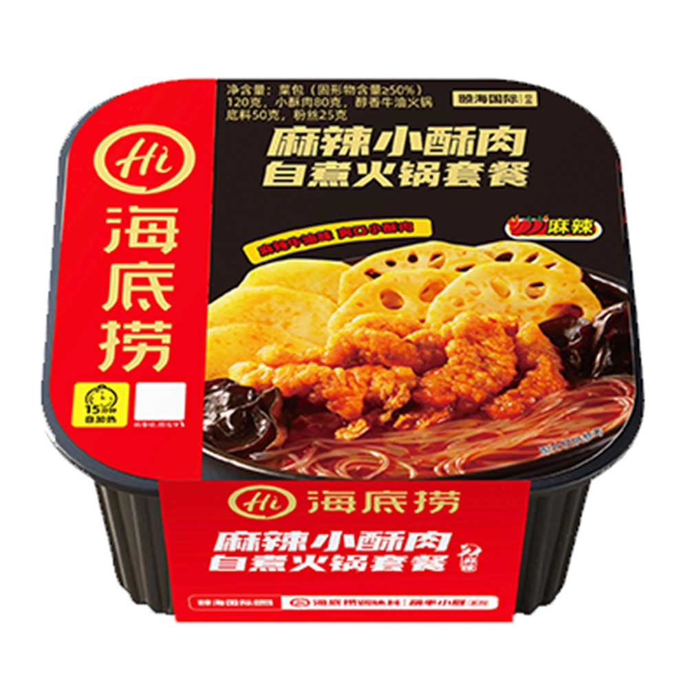 Haidilao Hot Pot Istantaneo Piccante con Carne Croccante - 300g